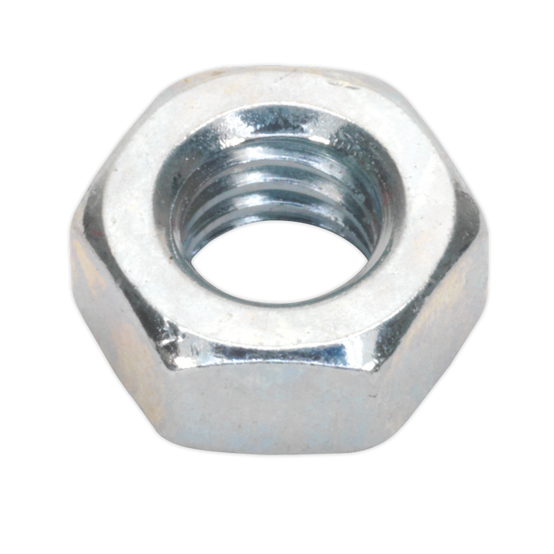 Sealey Zinc Plated Steel Nut M6 Pack of 100