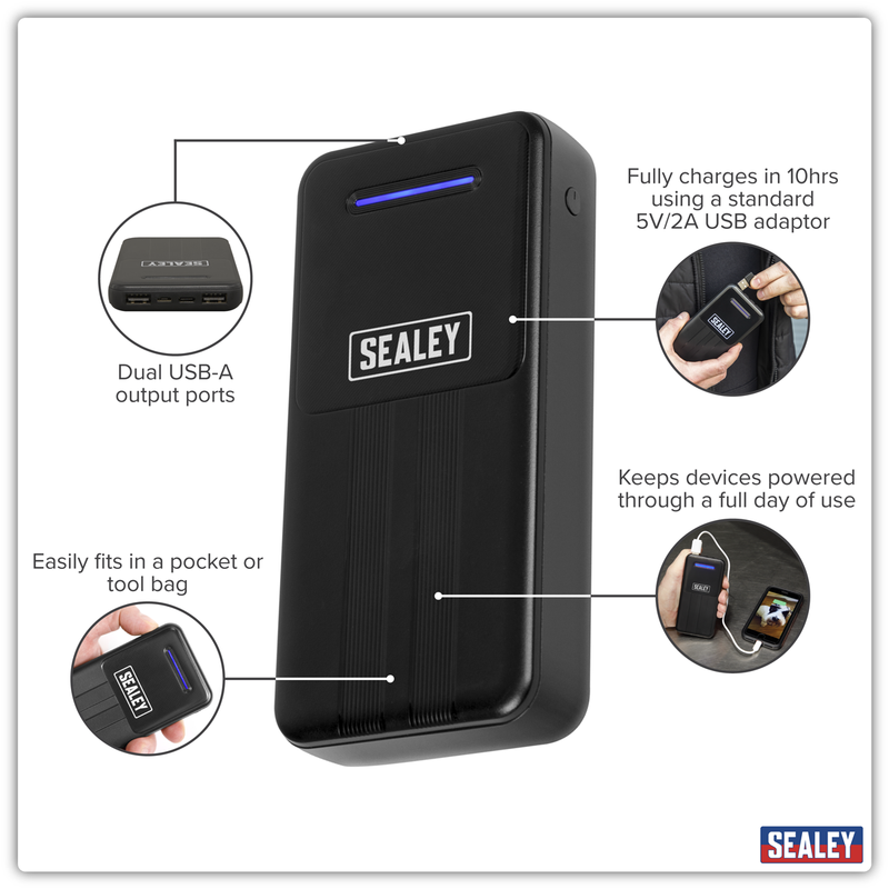 Sealey Portable Power Bank SPB102 20000mAh