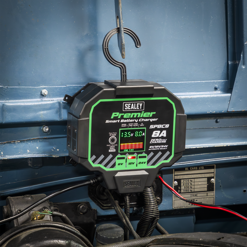 Sealey Premier Fully Automatic Battery Charger & Maintainer 8A