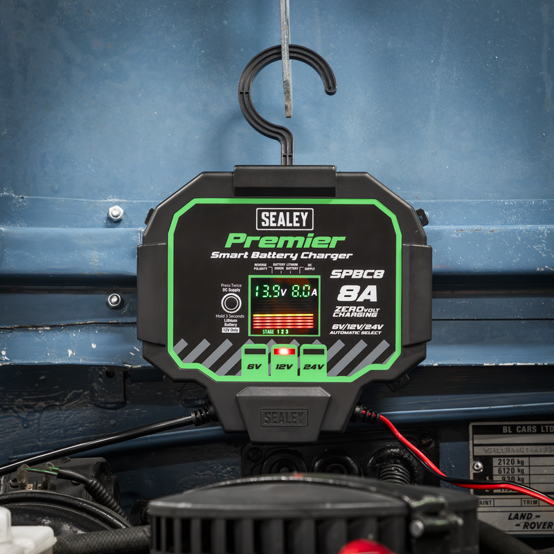 Sealey Premier Fully Automatic Battery Charger & Maintainer 8A