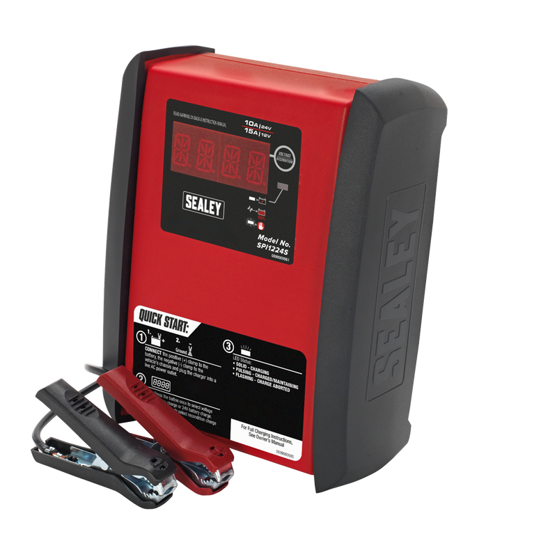 Sealey 12V/24V Intelligent Battery Charger/Maintainer SPI1224S
