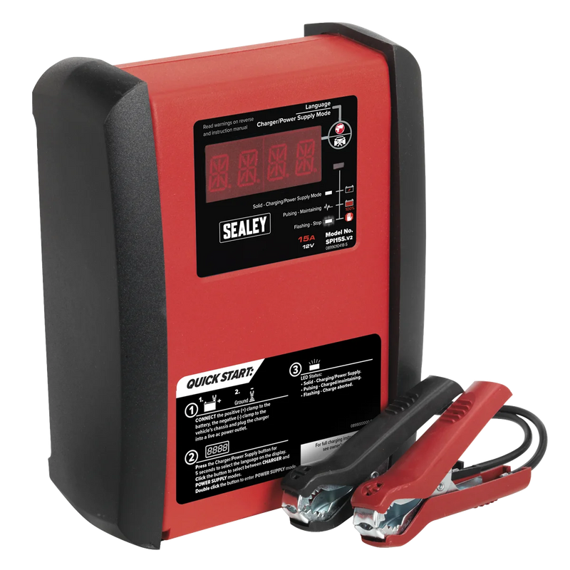 Sealey 12V Battery Charger/Maintainer SPI15S 15A