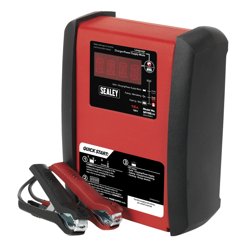 Sealey 12V Battery Charger/Maintainer SPI15S 15A