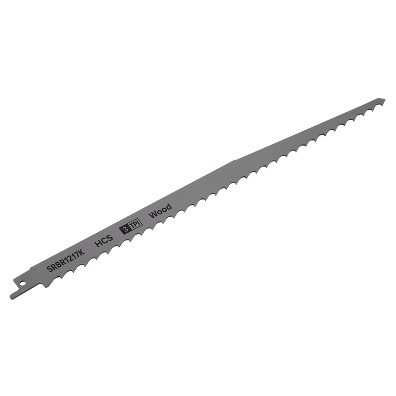 Sealey Reciprocating Saw Blade 150mm 3TPI for Pruning - Pack of 5