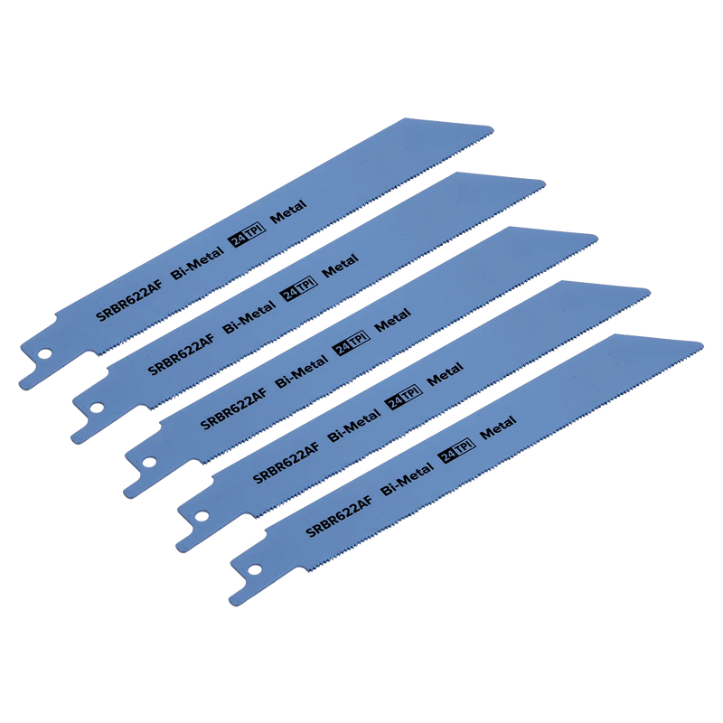 Sealey Reciprocating Saw Blade 150mm 24TPI - Pack of 5