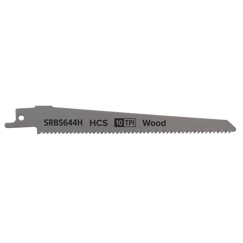 Sealey Reciprocating Saw Blade 150mm 10TPI Pack of 5