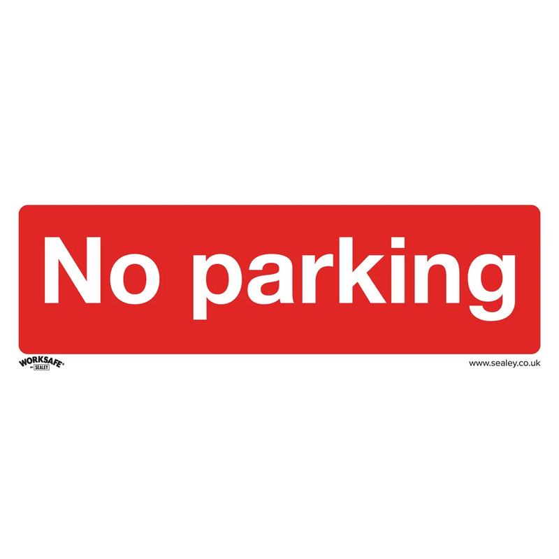 Worksafe Prohibition Sign - Rigid Plastic 300x100mm Set of 10