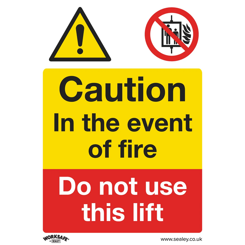 Worksafe Caution Do Not Use Lift Safety Sign Rigid Plastic 150x200mm