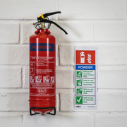 Worksafe Powder Fire Extinguisher Safety Sign Self-Adhesive Vinyl 75x210mm