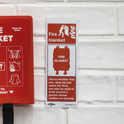 Worksafe Fire Blanket Safety Sign - Rigid Plastic - Pack of 10