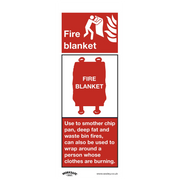 Worksafe Fire Blanket Safety Sign Self-Adhesive Vinyl Pack of 10
