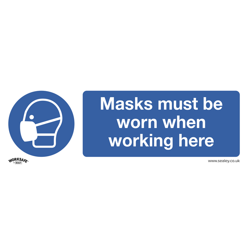 Worksafe SS57P10 Mandatory Safety Sign Rigid Plastic 300x100mm