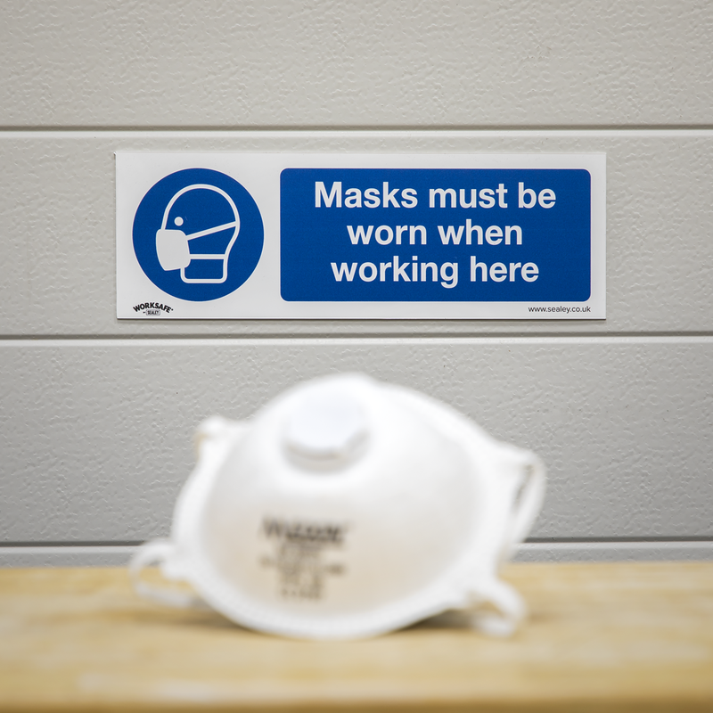Worksafe Mandatory Safety Signs, Self-Adhesive Vinyl 300x100mm - 10 Pack