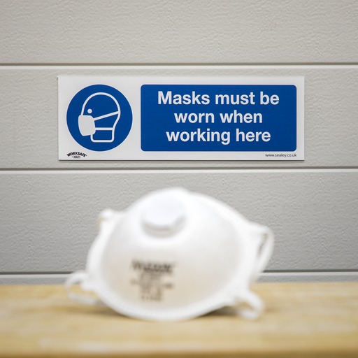 Worksafe Mandatory Safety Signs, Self-Adhesive Vinyl 300x100mm - 10 Pack