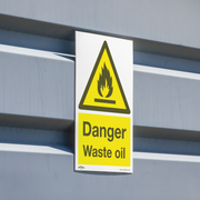 Worksafe Danger Waste Oil Safety Sign 200x300mm Pack of 10