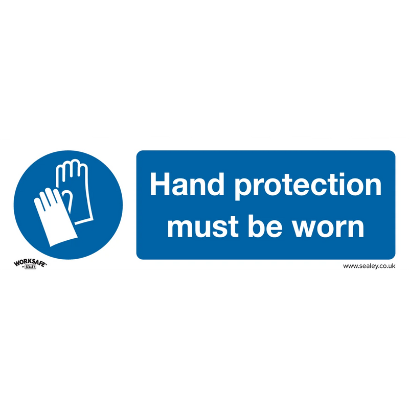 Worksafe Mandatory Safety Sign - 300x100mm Self-Adhesive Vinyl