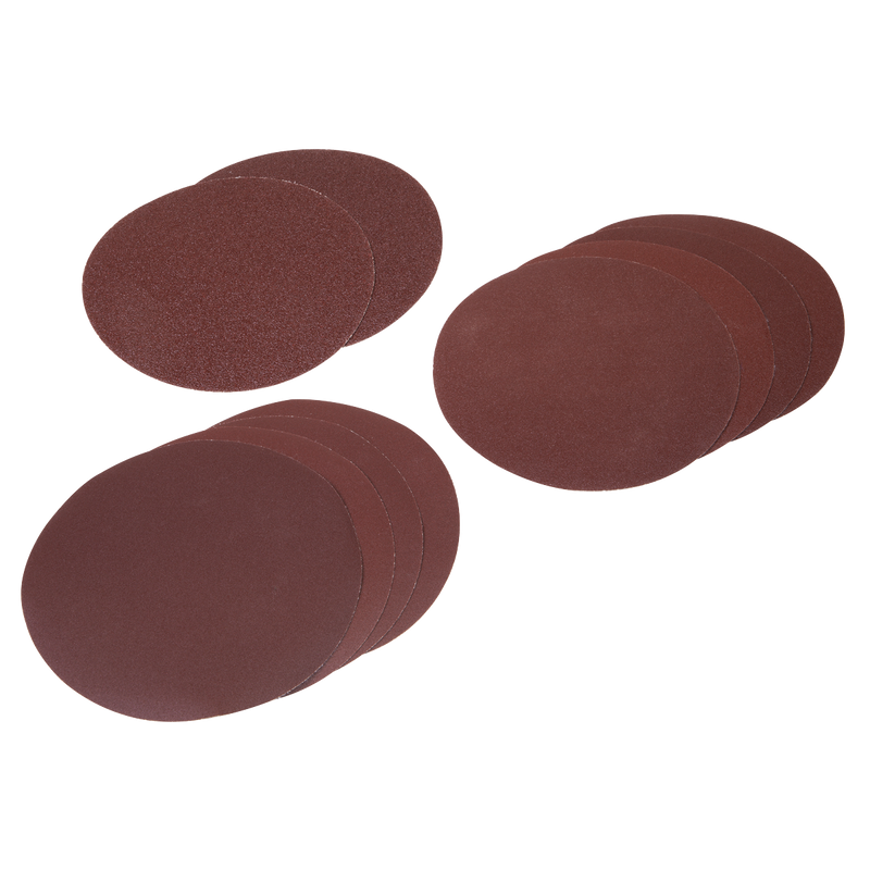 Sealey Sanding Disc Set 150mm 10 Piece T60 T120 T240