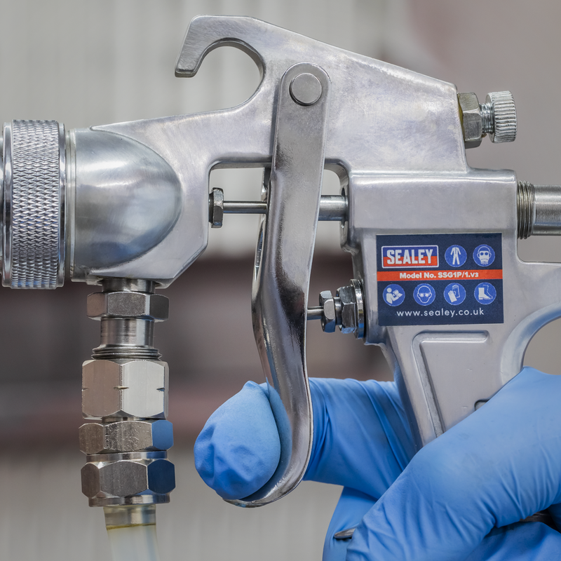 Sealey Spray Gun SSG1P 1.8mm Set-Up for Pressure Pot
