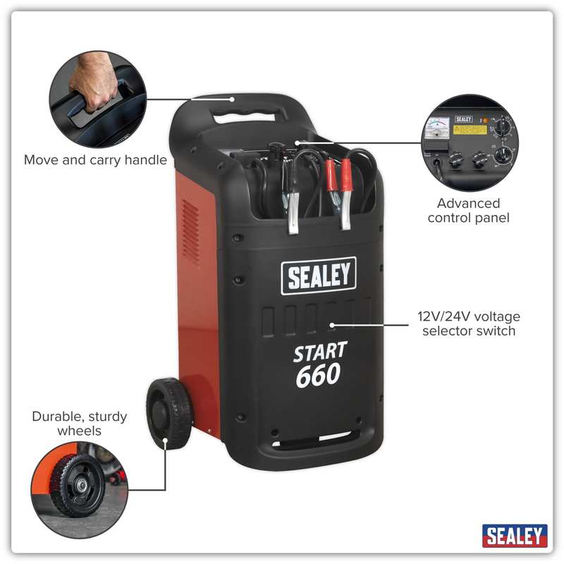 Sealey 12/24V Starter Charger Model START660 660A Peak