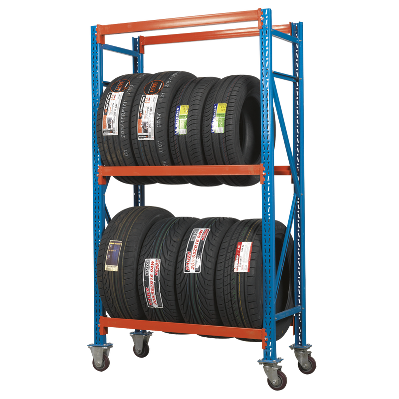 Sealey 2-Level Mobile Tyre Rack 400kg Capacity STR007