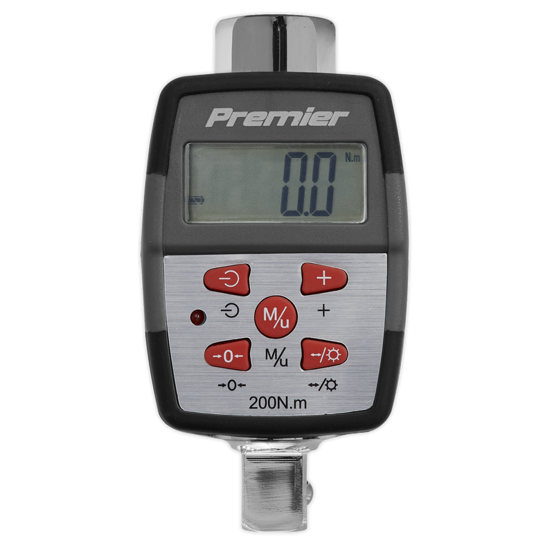 Sealey Premier Digital Torque Adaptor 1/2"Sq Drive 20-200Nm