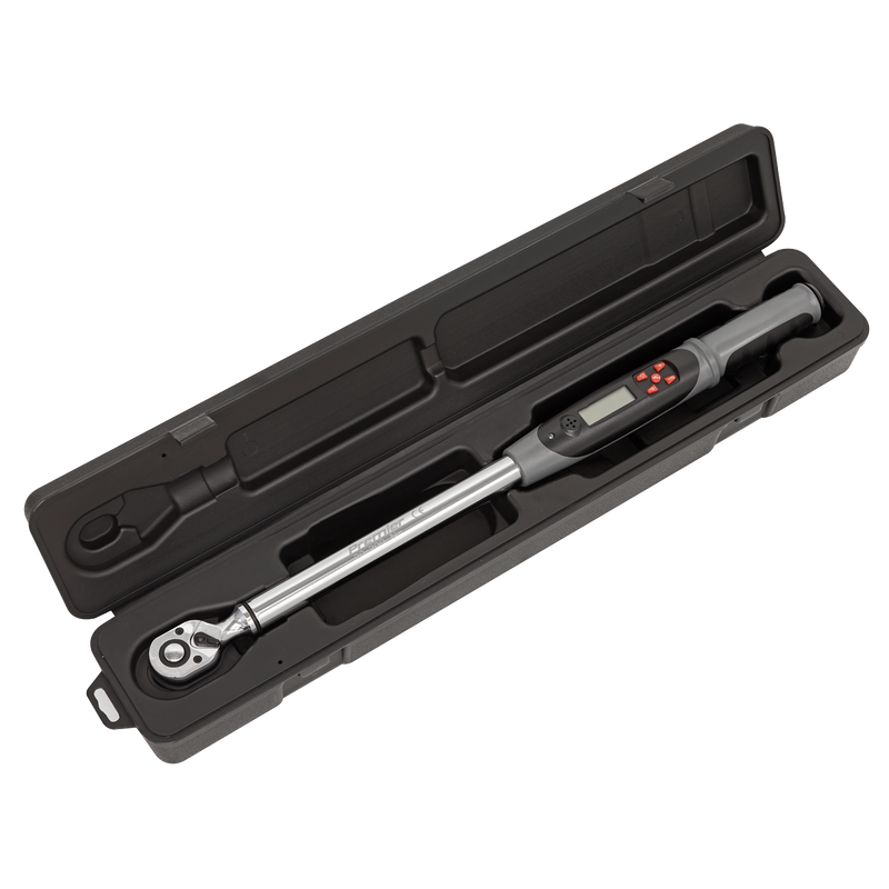 Sealey Premier Digital Torque Wrench 1/2"Sq Drive 20-200Nm