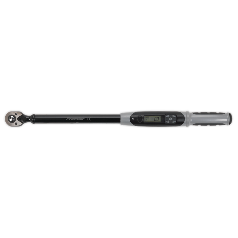 Sealey Premier Black Digital Torque Wrench 1/2"Sq Drive 20-200Nm