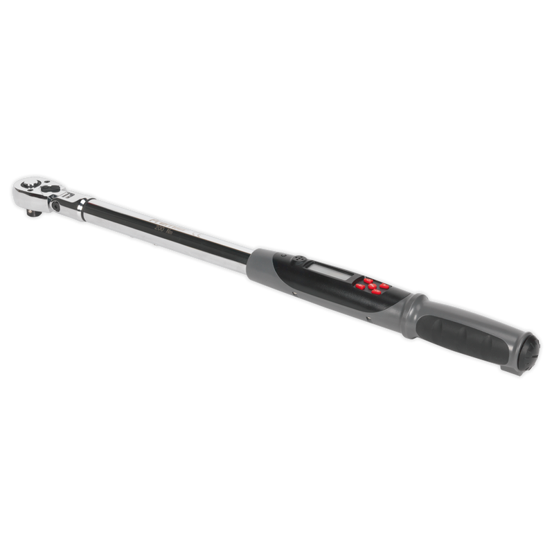 Sealey Premier Torque Wrench STW309 1/2" Drive 20-200Nm Digital Flexi-Head