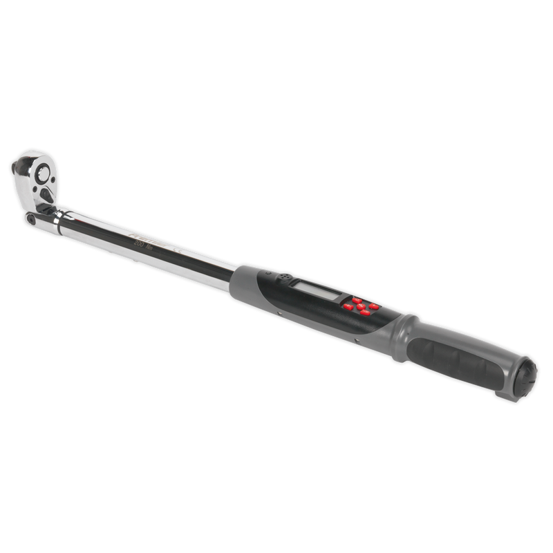 Sealey Premier Torque Wrench STW309 1/2" Drive 20-200Nm Digital Flexi-Head