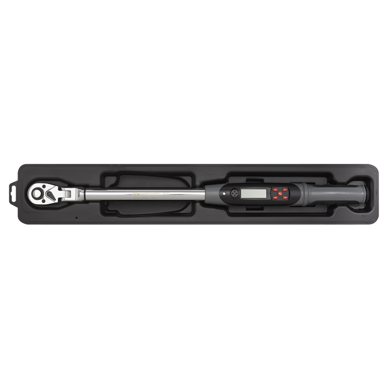 Sealey Premier Torque Wrench STW309 1/2" Drive 20-200Nm Digital Flexi-Head