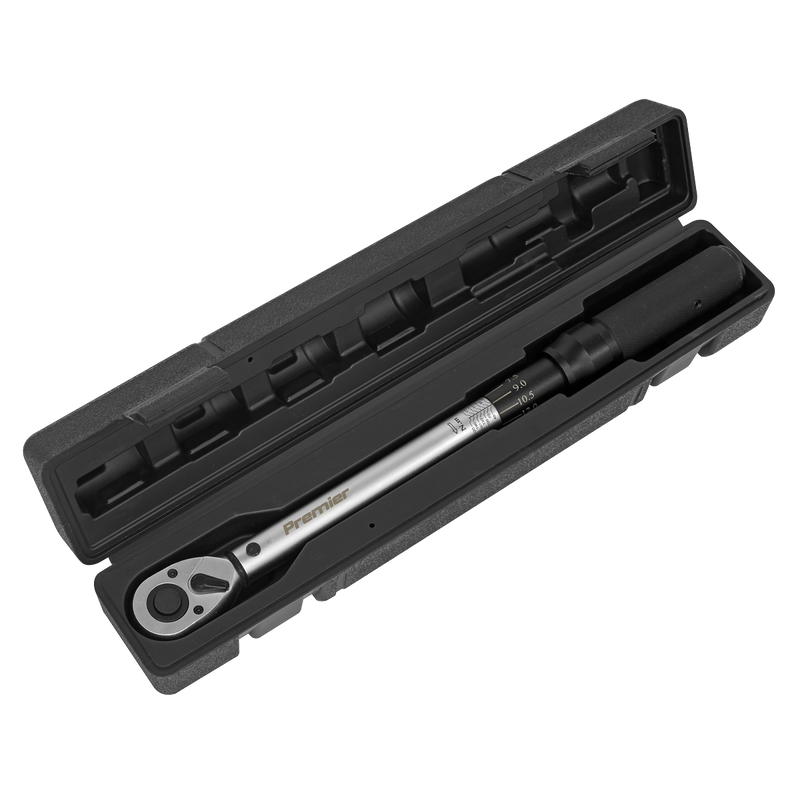 Sealey Premier Micrometer Torque Wrench 1/2"Sq Drive 40-210Nm