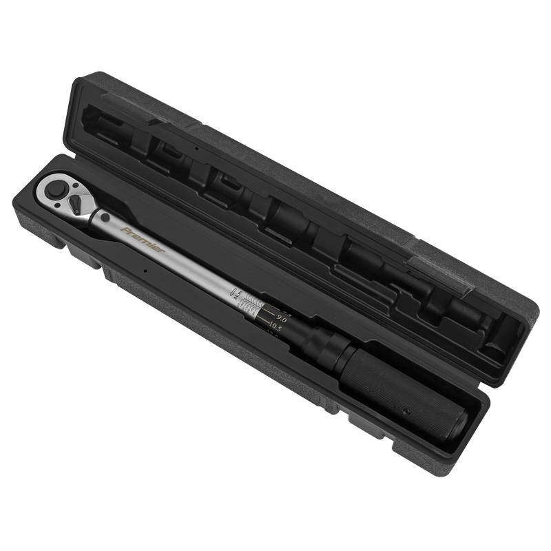 Sealey Premier Micrometer Torque Wrench 1/2"Sq Drive 40-210Nm