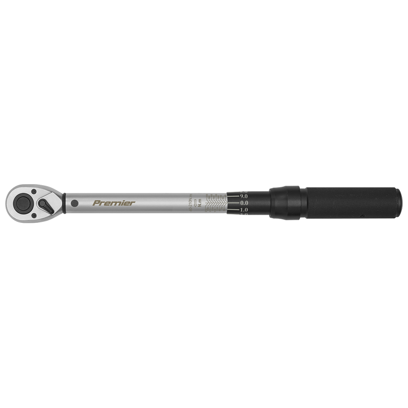 Sealey Premier Micrometer Torque Wrench 1/2"Sq Drive 40-210Nm