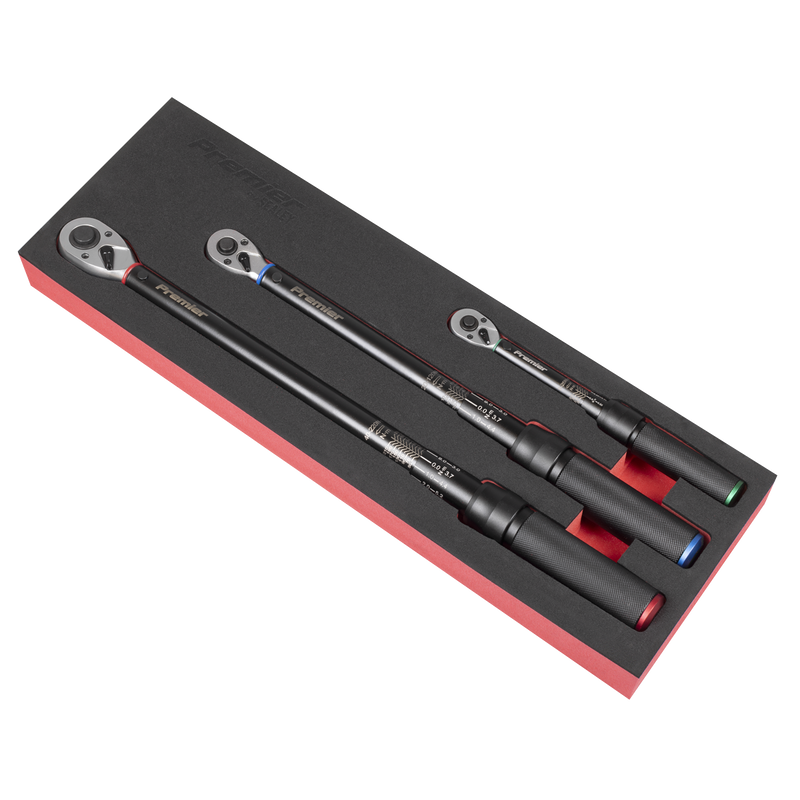 Sealey Premier Black Torque Wrench Micrometer Set 3 Piece 5-220Nm