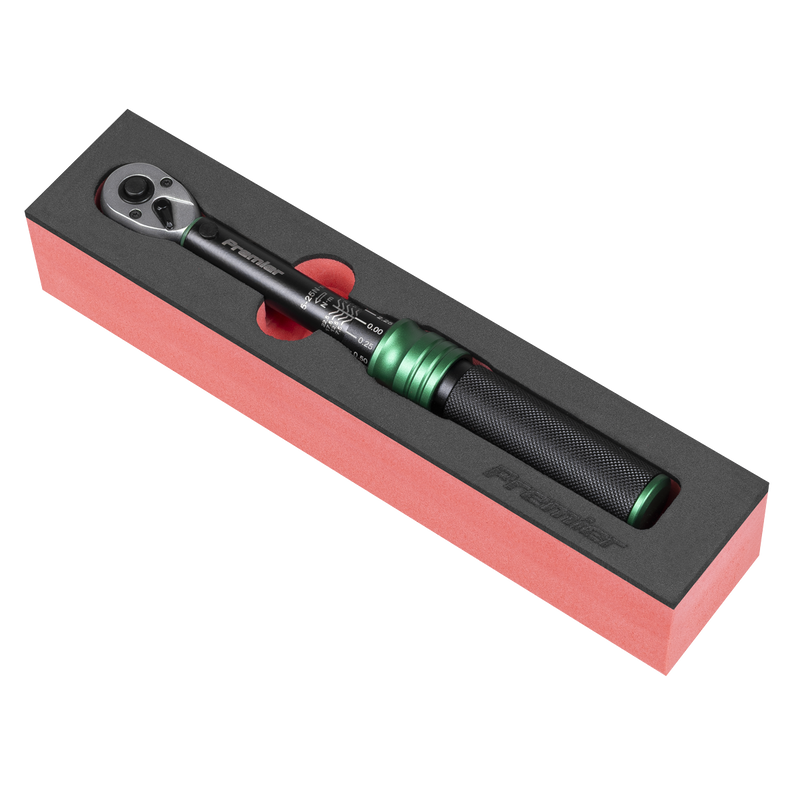 Sealey Premier Black Torque Wrench 1/4"Sq Drive 5-25Nm