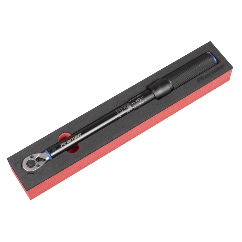 Sealey Premier Black Torque Wrench Micrometer 3/8" Drive 20-120Nm