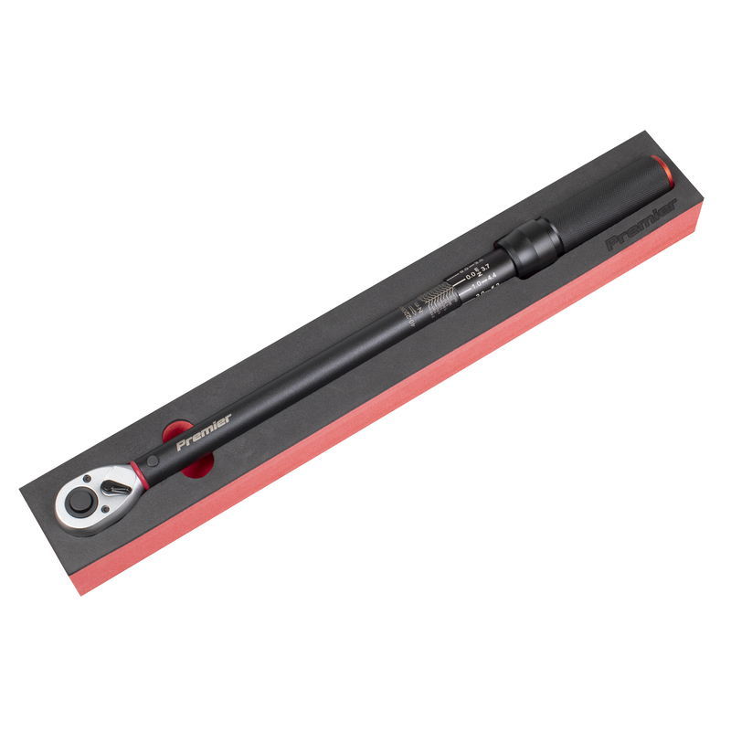 Sealey Premier Black Torque Wrench Micrometer 1/2" Drive 40-220Nm