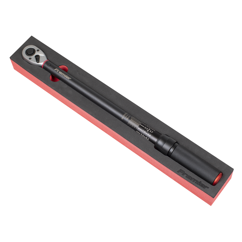 Sealey Premier Black Torque Wrench Micrometer 1/2" Drive 40-220Nm