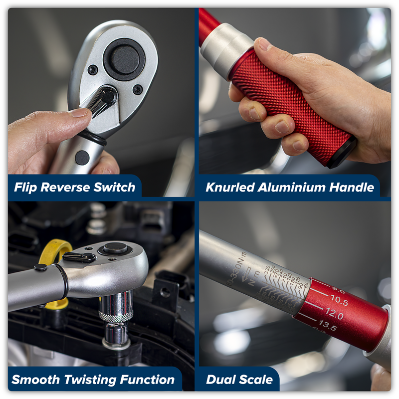 Sealey Premier Torque Wrench 1/2" Drive 60-330Nm STW905