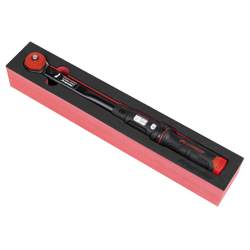 Sealey Micrometer Torque Wrench 20-100Nm with Push-Through Drive