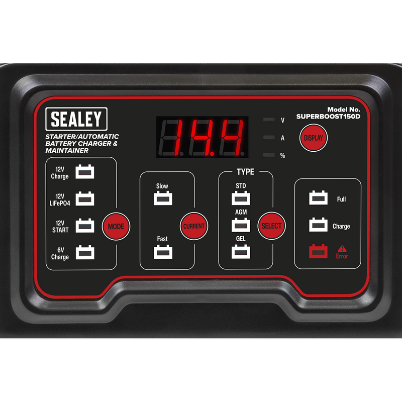 Sealey 6/12V Automatic Battery Charger SUPERBOOST150D 150A Peak