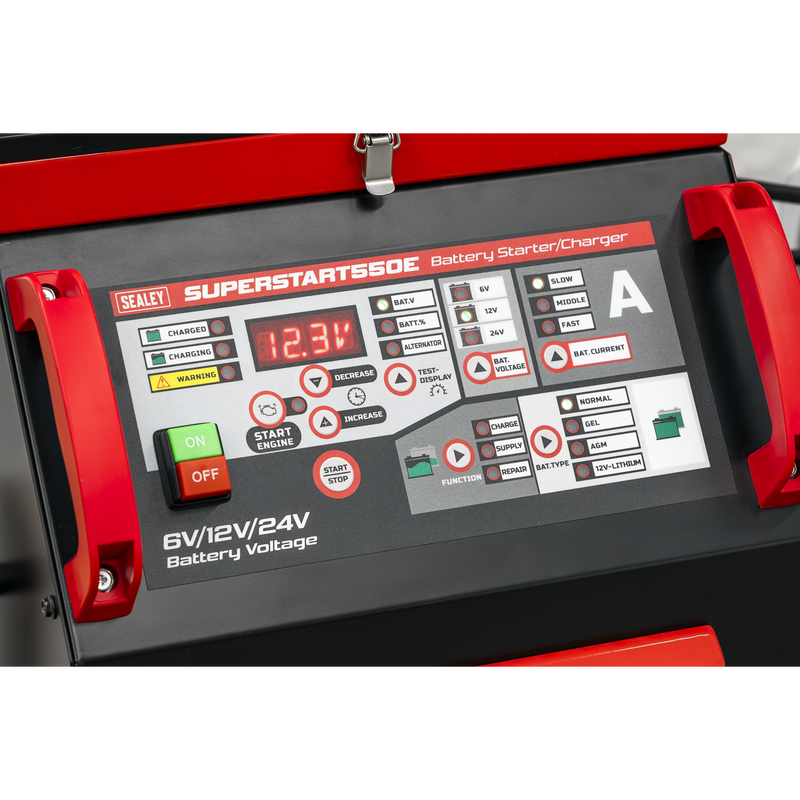 Sealey Battery Starter/Charger SUPERSTART550E 550A 6/12/24V