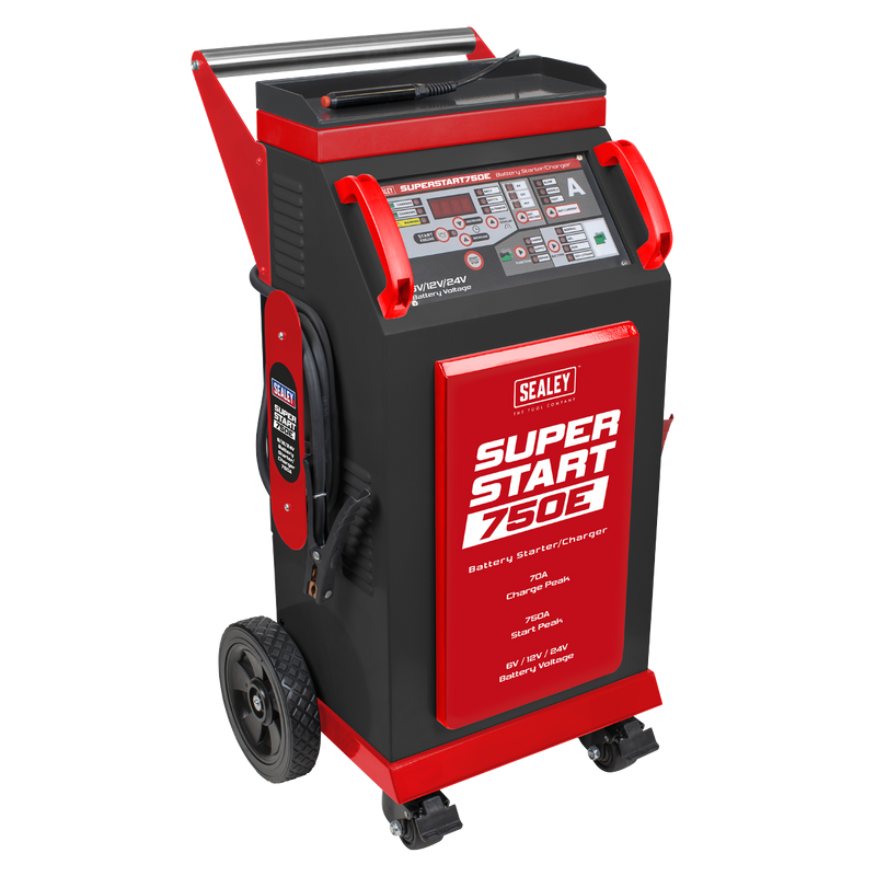 Sealey Battery Starter/Charger SUPERSTART750E 750A 6/12/24V