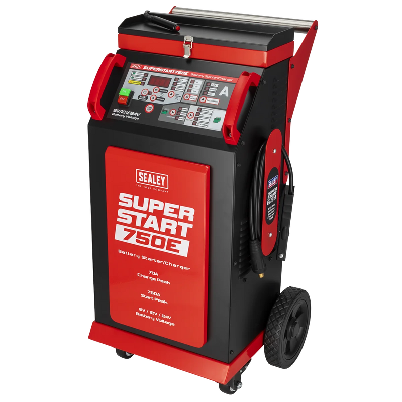 Sealey Battery Starter/Charger SUPERSTART750E 750A 6/12/24V