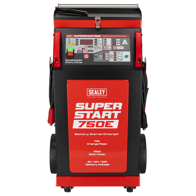 Sealey Battery Starter/Charger SUPERSTART750E 750A 6/12/24V