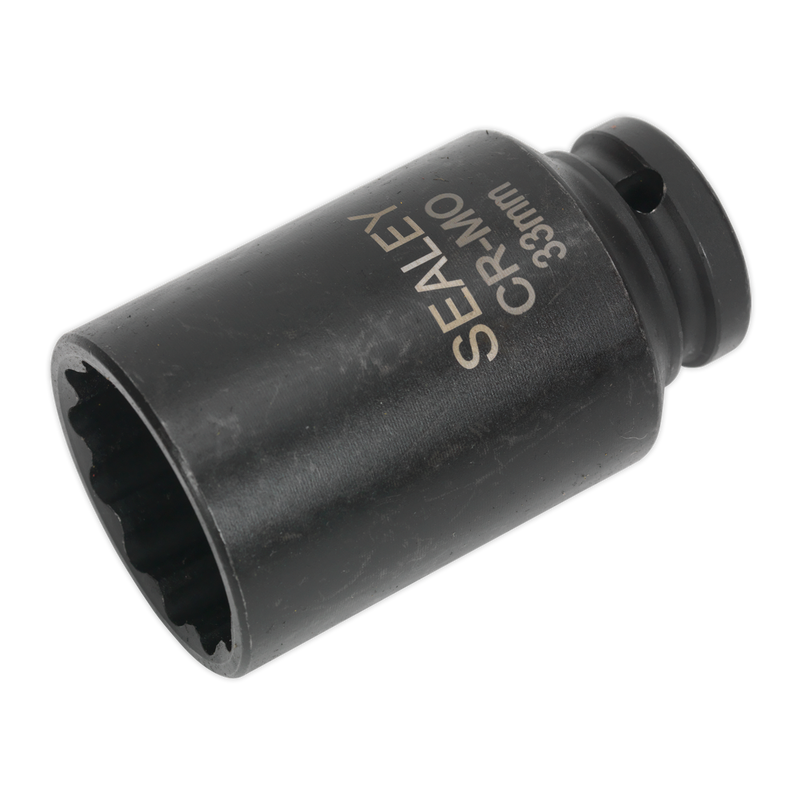 Sealey Premier Bi-Hex Deep Impact Socket 1/2"Sq Drive 33mm