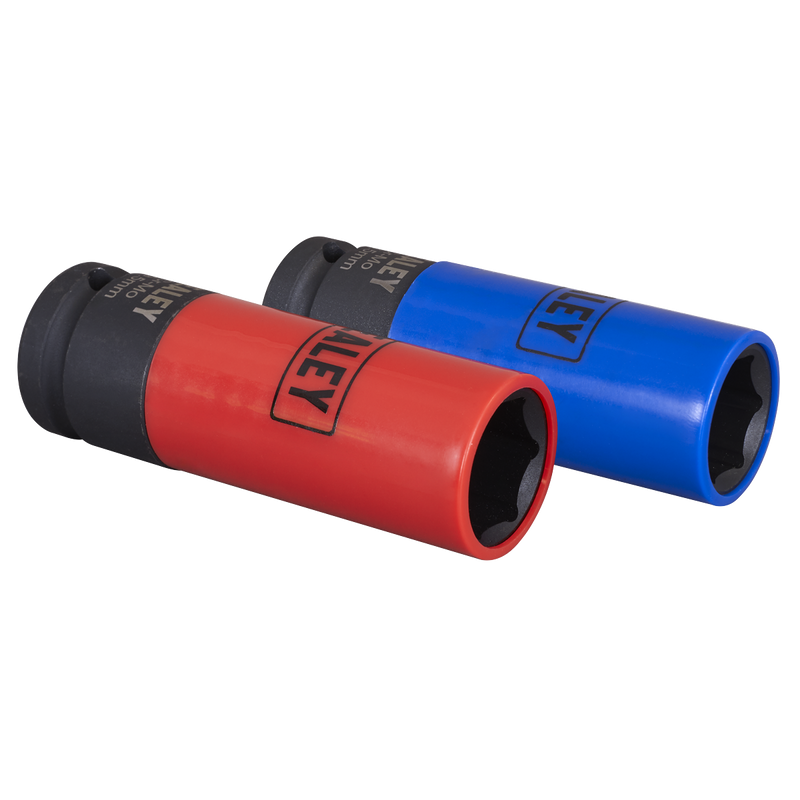 Sealey Alloy Wheel Impact Socket Set 1/2"Sq Drive 2 Piece
