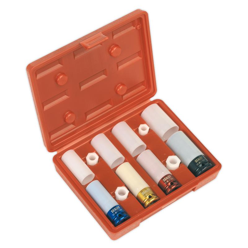 Sealey Alloy Wheel Impact Socket Set 1/2"Sq Drive 4 Piece