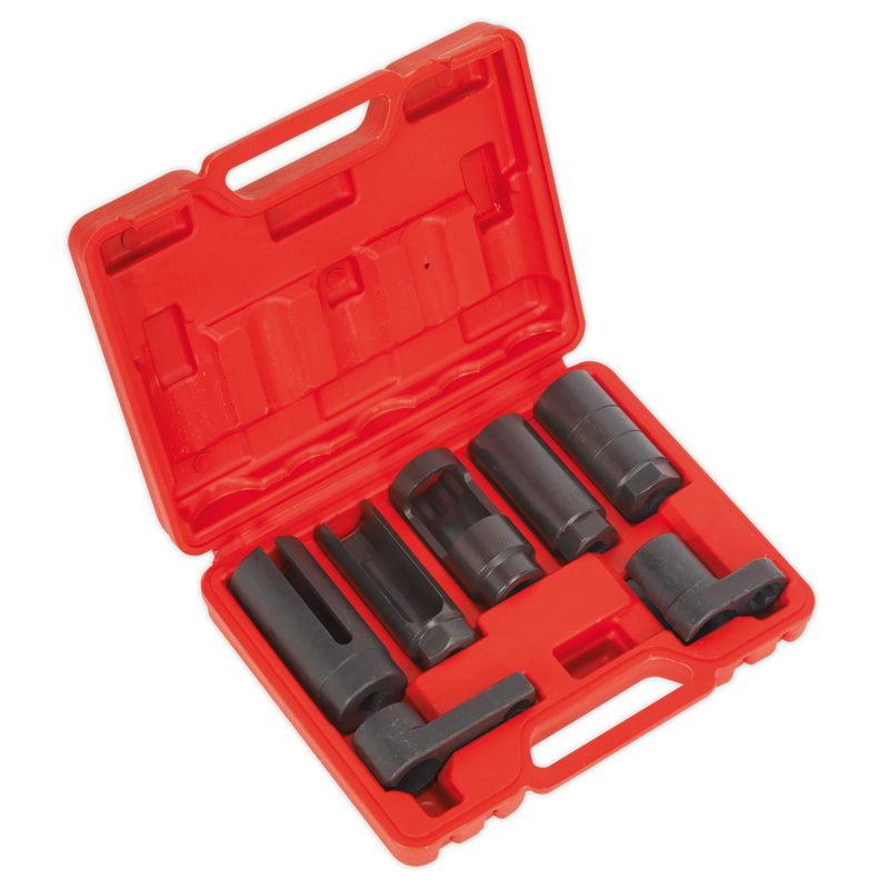 Sealey Oxygen Sensor Socket Set 7 Piece 3/8" & 1/2" Drive