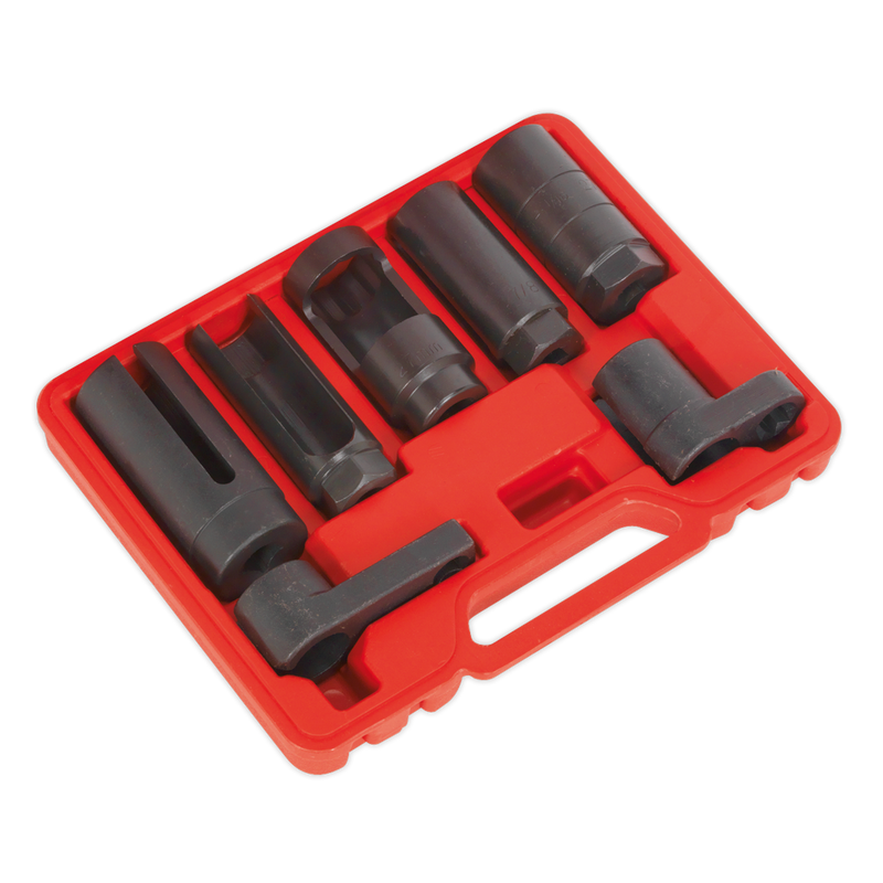 Sealey Oxygen Sensor Socket Set 7 Piece 3/8" & 1/2" Drive